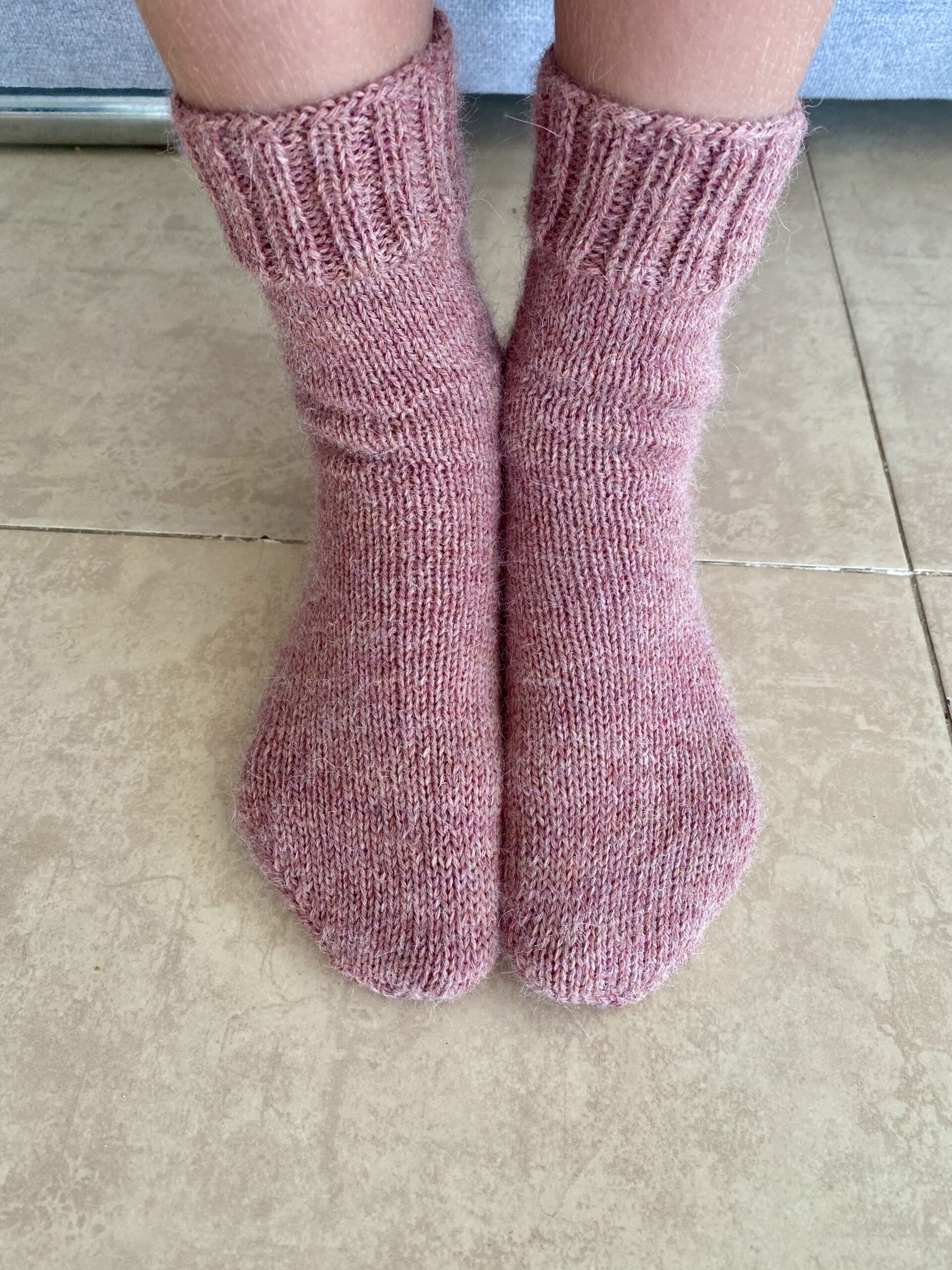 Knitted blush socks